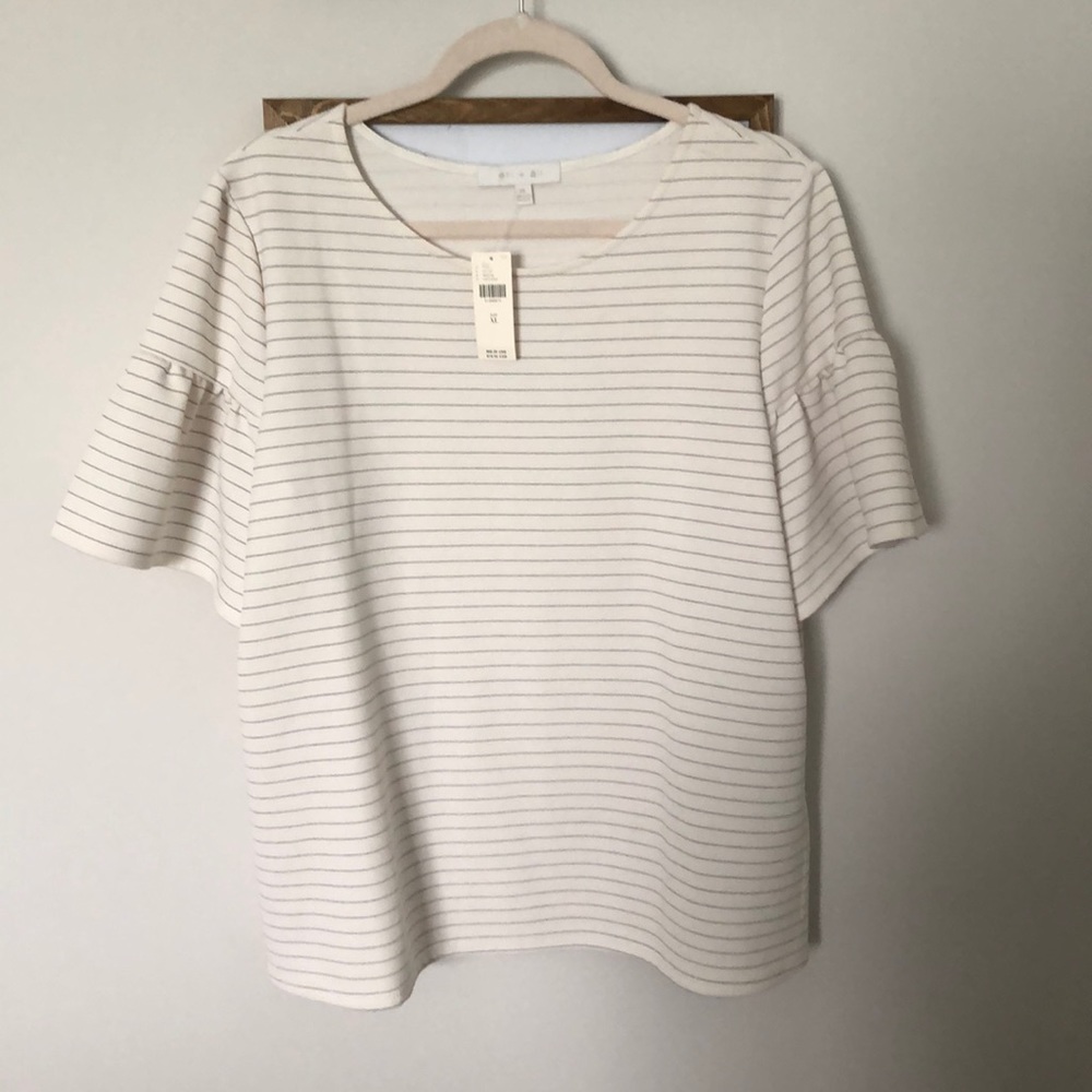 Black and cream Anthropologie top